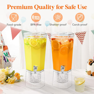 Dispenser Minuman Plastik, CARHOMECROP, 1 Gelen, Bekas Minuman Serba guna, Bebas BPA, Sesuai untuk Majlis Keraian