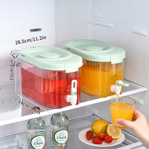 Bekas Minuman Sejuk dengan Spigot, Termasuk Infuser Buah, Sesuai untuk Parti, Kalis Bocor dan Mudah Dibersihkan