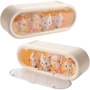 Kotak Paparan Akrilik, 2 Pek, Dipasang di Dinding, Kotak Kalis Habuk, dengan Pintu Magnetik, Sesuai untuk Funko Pop, Popmart dan Tokoh Aksi