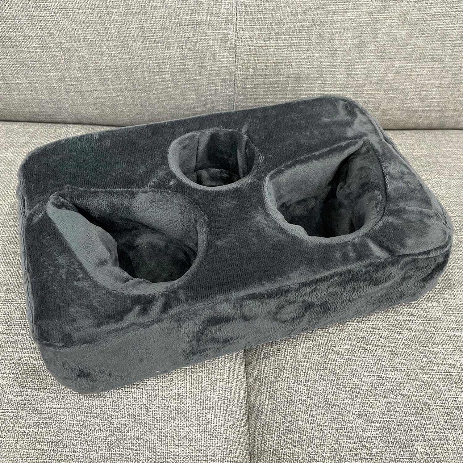 Bantal Pemegang Cawan Sofa, Caddy Serbaguna, Sesuai untuk iPad, Kindle, Alat Kawalan Permainan dan Minuman, Sesuai untuk Sofa, Katil dan Kereta