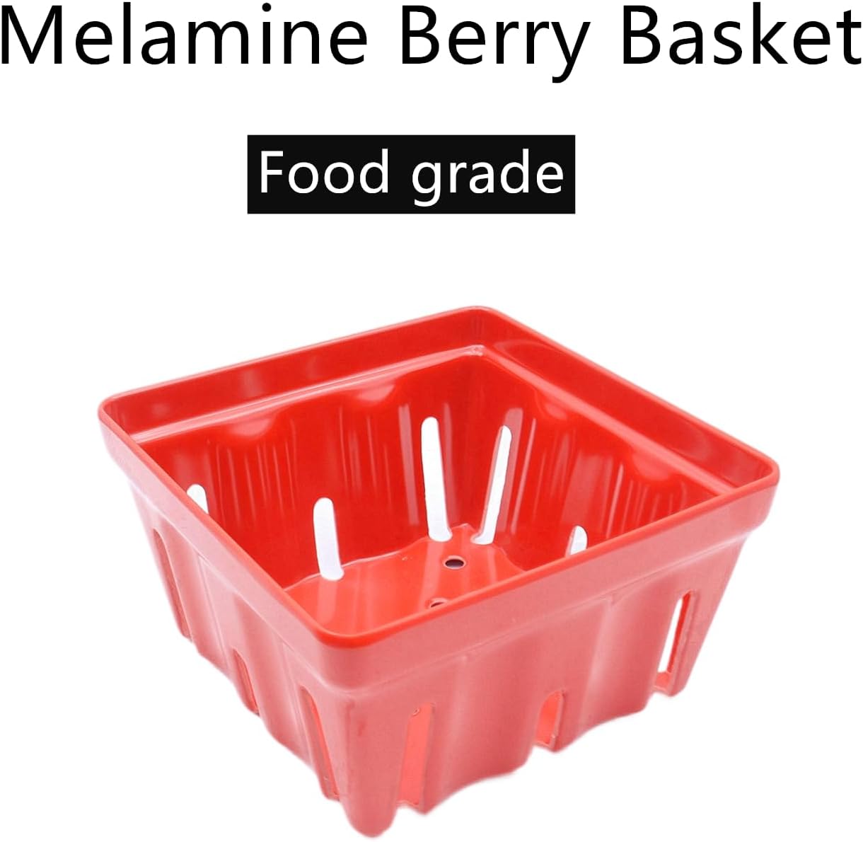 Bakul Beri, CARHOMECROP, 4 Pek, Mangkuk Buah Melamin Kecil, dengan Lubang, Sesuai untuk Strawberi dan Beri