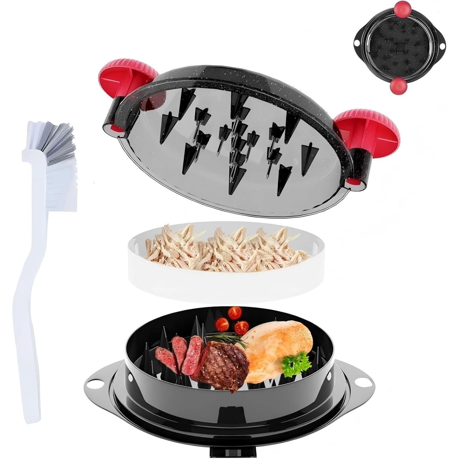 Alat Pencincang Ayam, Pengisar Manual, untuk Daging dan Sayur-sayuran, Bebas BPA, Peti Deposit Keselamatan Mesin Cuci Pinggan, dengan Tapak Anti Gelincir Dapur