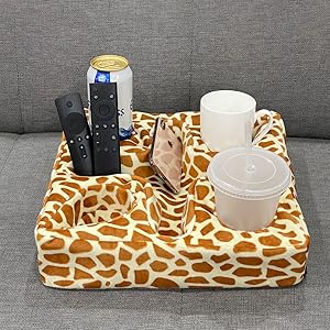 Bantal Pemegang Cawan Sofa, Caddy Serbaguna, Sesuai untuk iPad, Kindle, Alat Kawalan Permainan dan Minuman, Sesuai untuk Sofa, Katil dan Kereta