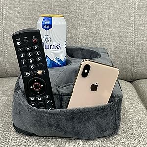 Bantal Pemegang Cawan Sofa, Caddy Serbaguna, Sesuai untuk iPad, Kindle, Alat Kawalan Permainan dan Minuman, Sesuai untuk Sofa, Katil dan Kereta
