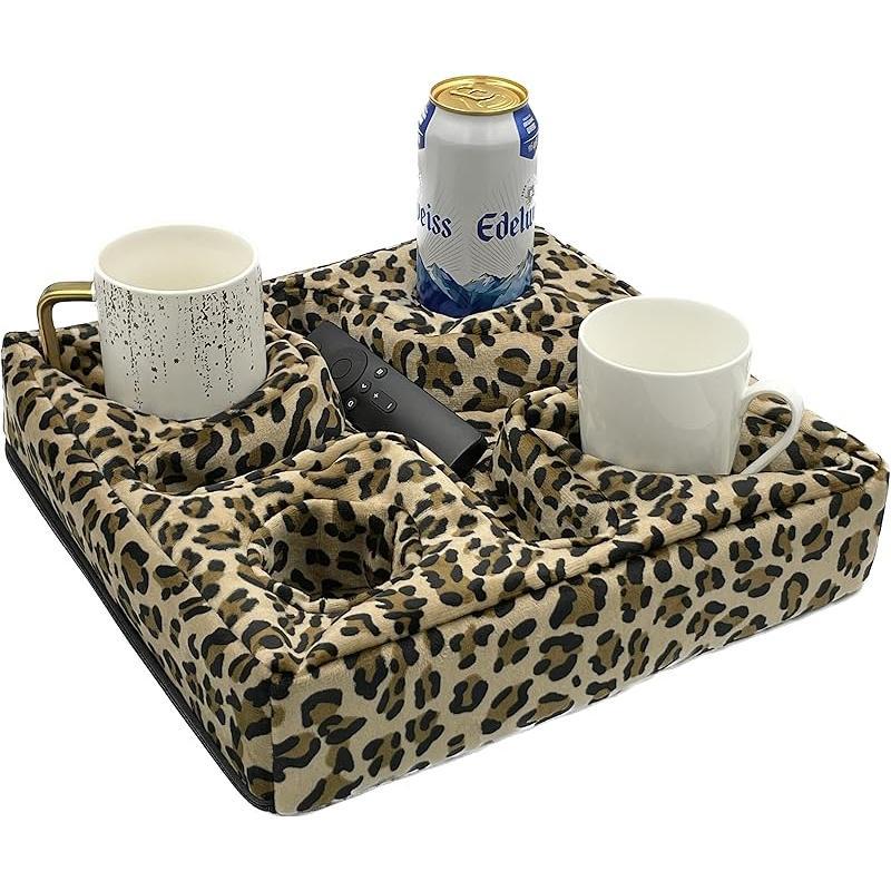 Bantal Pemegang Cawan Sofa, Caddy Serbaguna, Sesuai untuk iPad, Kindle, Alat Kawalan Permainan dan Minuman, Sesuai untuk Sofa, Katil dan Kereta