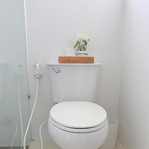 Bakul Penyimpanan Rotan, Lebar Sempit, Sesuai untuk Dulang Solek Bilik Mandi, untuk Tuala Tangan, Penyusun Hiasan, Warna Alamiah
