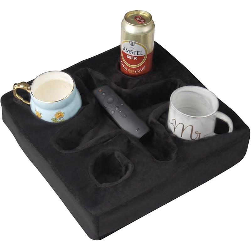 Bantal Pemegang Cawan Sofa, Caddy Serbaguna, Sesuai untuk iPad, Kindle, Alat Kawalan Permainan dan Minuman, Sesuai untuk Sofa, Katil dan Kereta