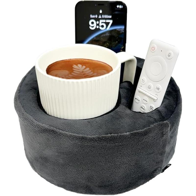 Bantal Pemegang Cawan Sofa, Caddy Serbaguna, Sesuai untuk iPad, Kindle, Alat Kawalan Permainan dan Minuman, Sesuai untuk Sofa, Katil dan Kereta