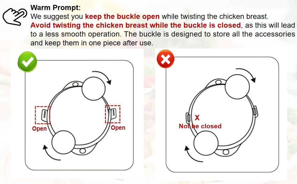 Alat Pencincang Ayam, Pengisar Manual, untuk Daging dan Sayur-sayuran, Bebas BPA, Peti Deposit Keselamatan Mesin Cuci Pinggan, dengan Tapak Anti Gelincir Dapur