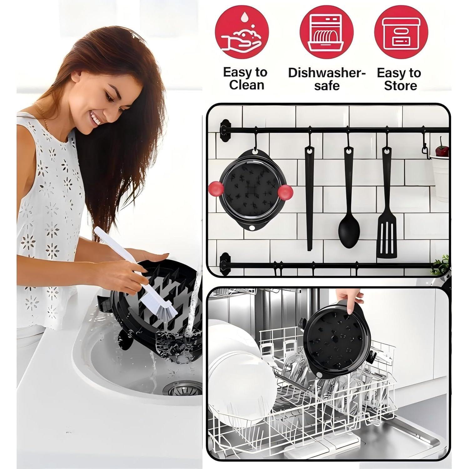 Alat Pencincang Ayam, Pengisar Manual, untuk Daging dan Sayur-sayuran, Bebas BPA, Peti Deposit Keselamatan Mesin Cuci Pinggan, dengan Tapak Anti Gelincir Dapur
