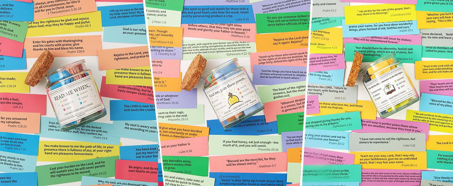 Balang Ayat Alkitab, CARHOMECROP, 96 Kitab Suci Berinspirasi berkod warna, untuk Pertumbuhan dan Refleksi Rohani